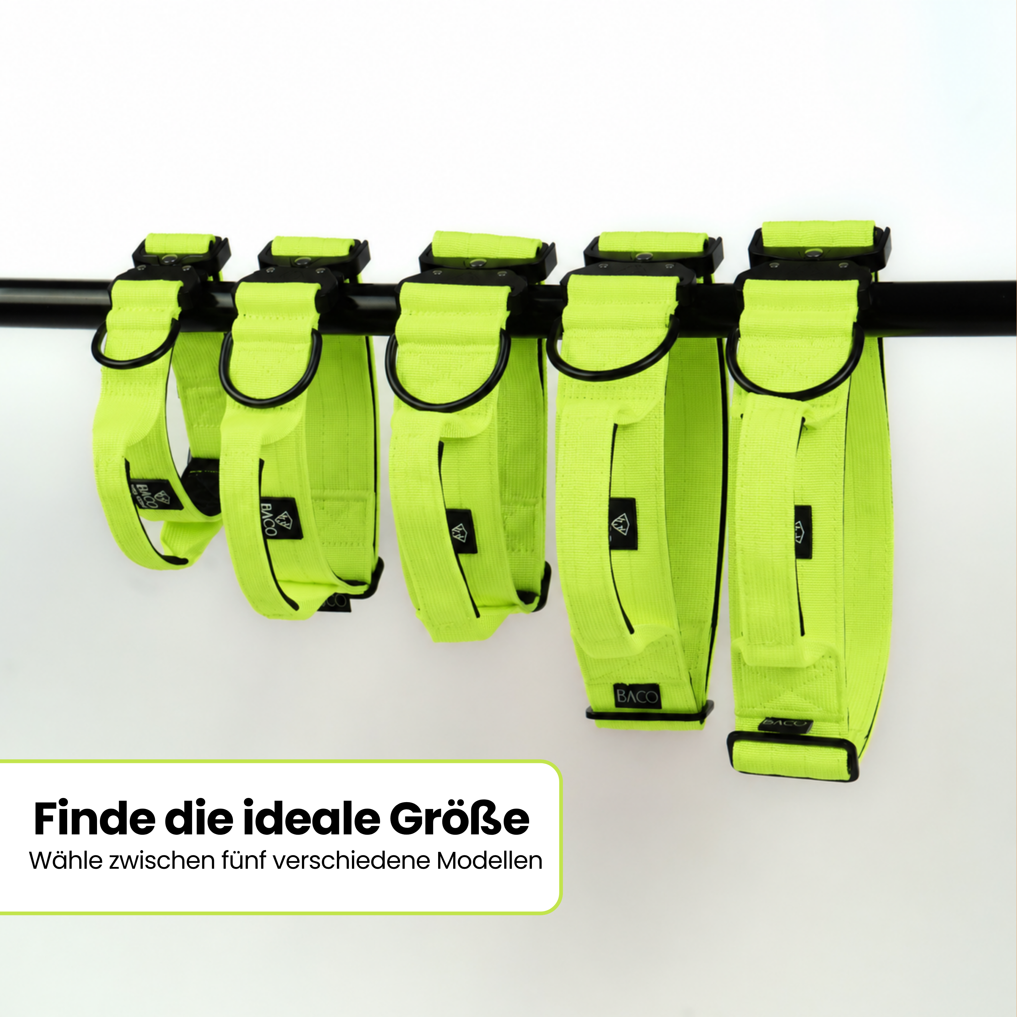 Hundehalsband BACO Neongelb 2.0 L | 5cm